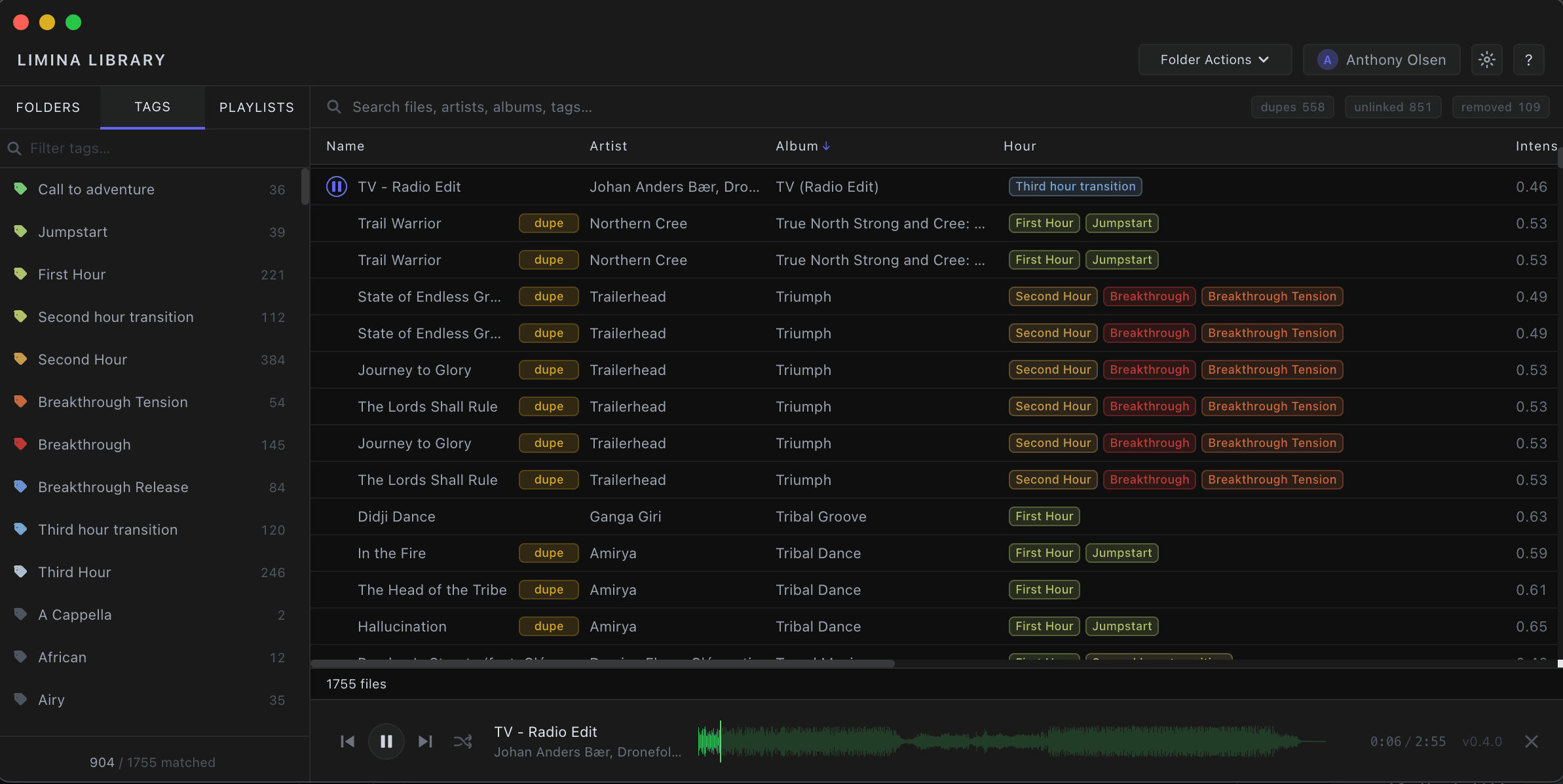 Limina Library interface