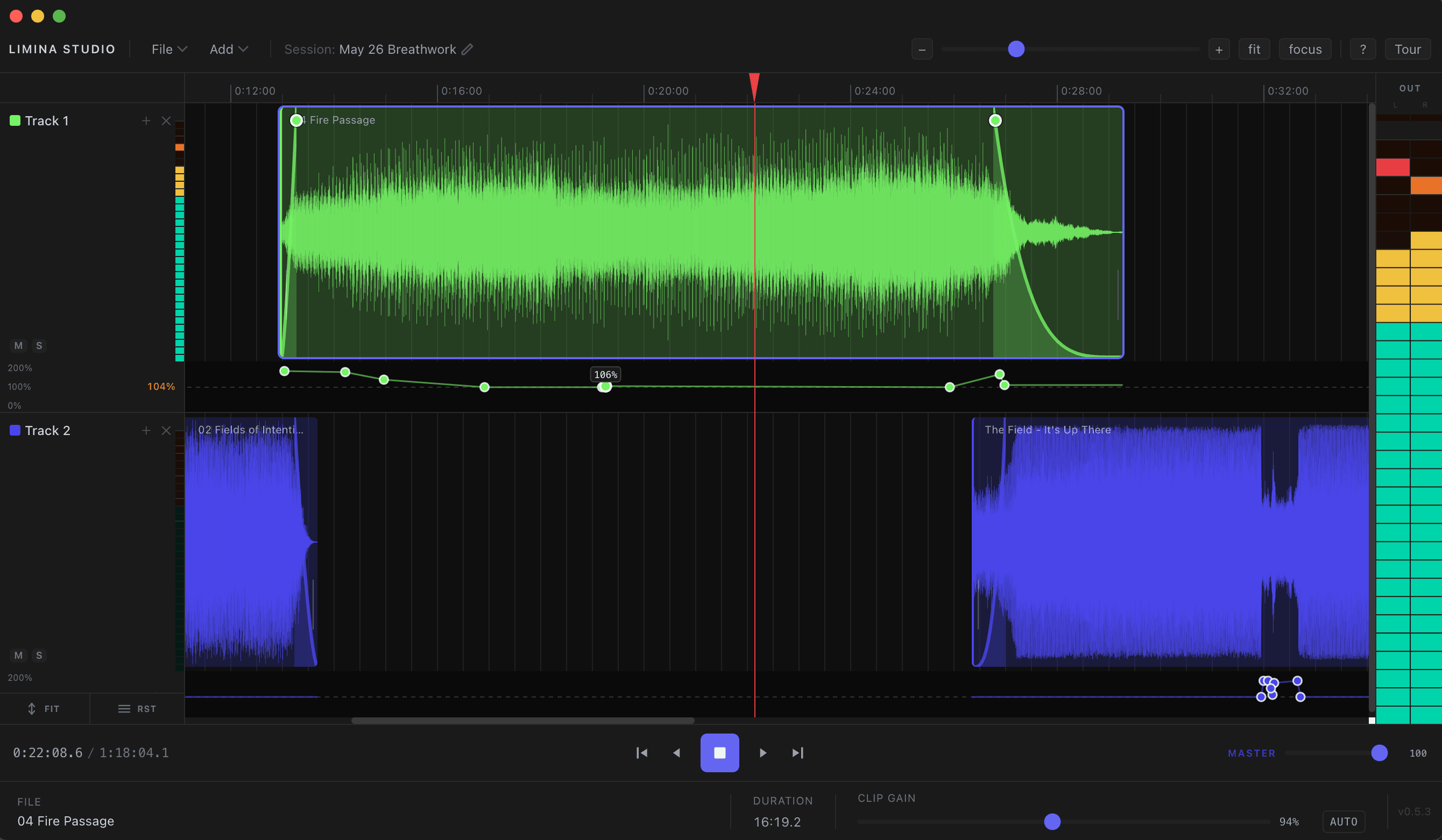 Limina Mix interface